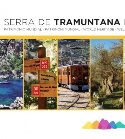La portada del folleto sobre la Serra de Tramuntana